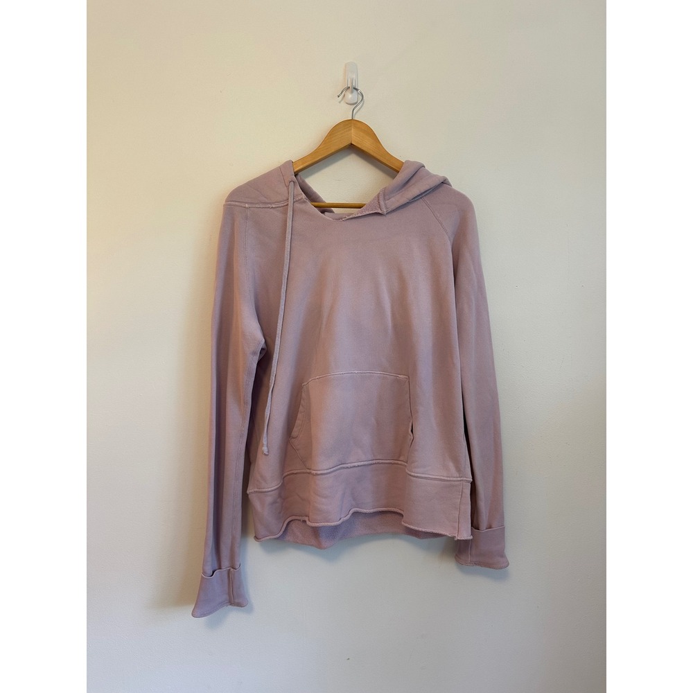 Nili Lotan Janie Cotton French Terry Hoodie in Dusty Rose Pink | Size Small